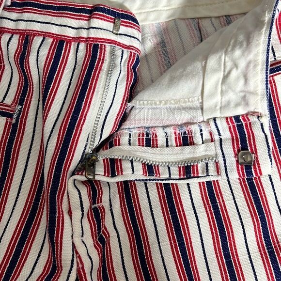 Vintage Anvil Women's Welt Pockets Striped Multicolor Wide Leg Casual Pants Size - Picture 3 of 9